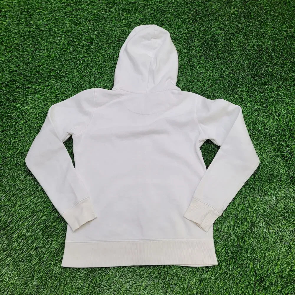 NIKE Chicago-Cubs Zip Hoodie Womens XS 17x22 White Crop